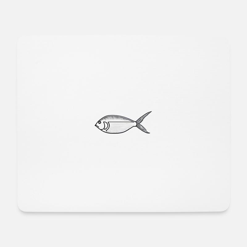 Elegant fish sea dweller - Mouse Pad (horizontal) - white