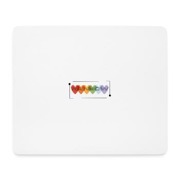 Arc-en-ciel - Tapis de souris (format paysage) - blanc - Devant