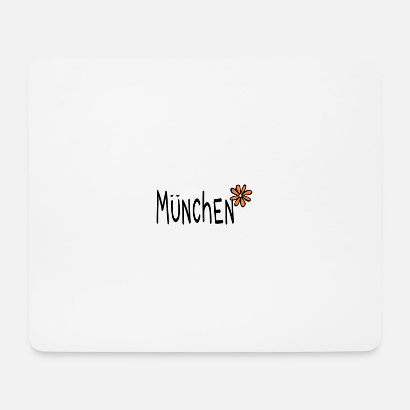 München 089 Flower Blume - Mousepad (Querformat) - Weiß