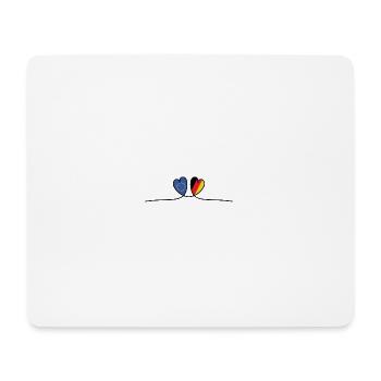 Europa Herz mit Deutschland Herz - Mousepad (Querformat) - Weiß - Vorne
