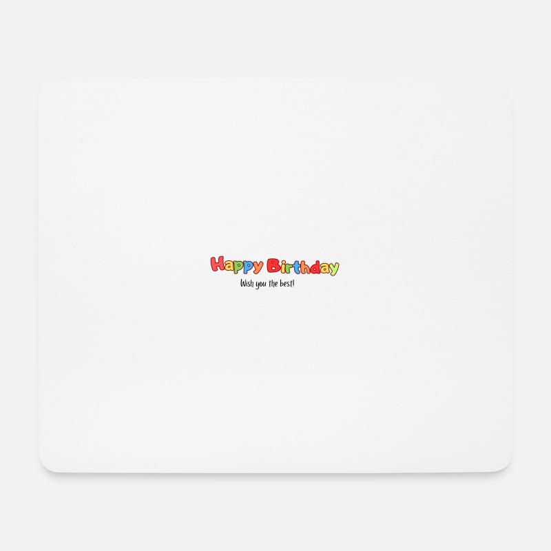Happy Birthday - Mousepad (Querformat) - Weiß