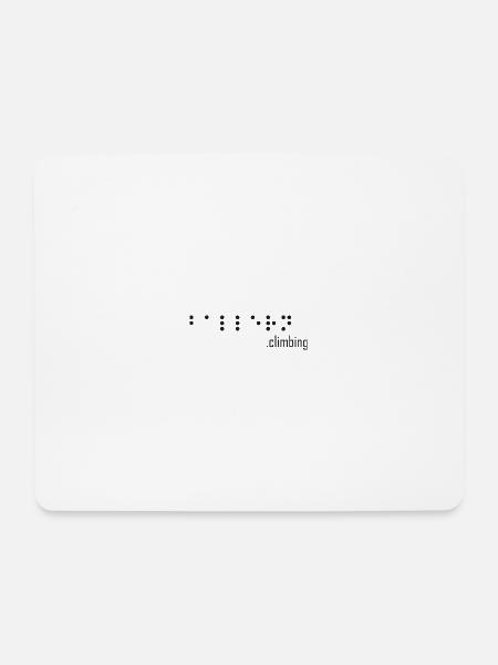 logo braille - Mousepad (Querformat) - Weiß