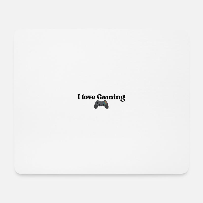 I Love Gaming - Mousepad (Querformat) - Weiß