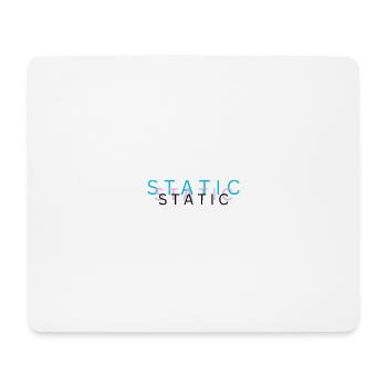 Static – Conception typographique minimaliste par glitch - Tapis de souris (format paysage) - blanc - Devant