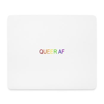 Queer AF - Mousepad (Querformat) - Weiß - Vorne