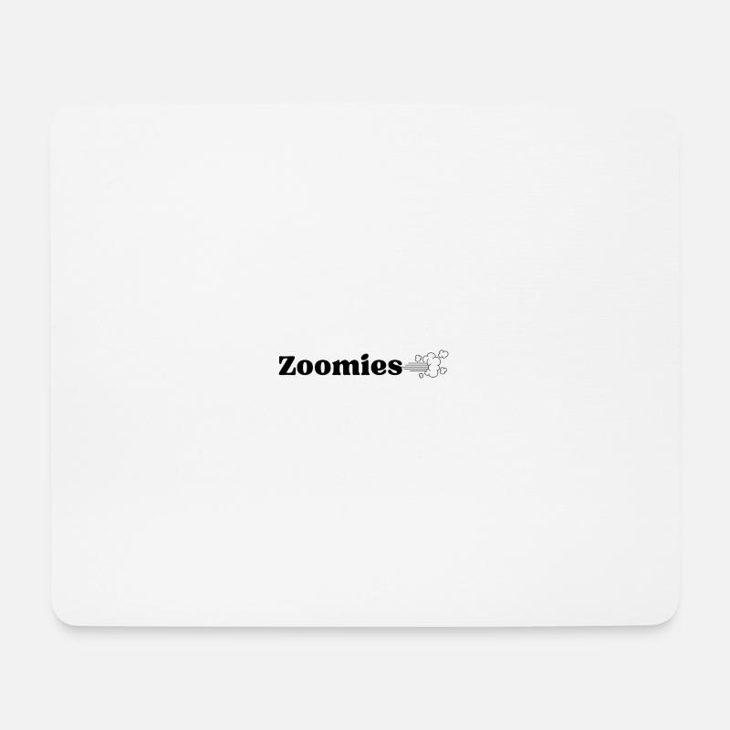 Zoomies - Mousepad (Querformat) - Weiß