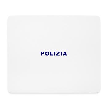 Police On – Lustiges T-Shirt mit Textmotiv - Mousepad (Querformat) - Weiß - Vorne