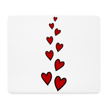 Symbole de l’amour des cœurs - Tapis de souris (format paysage) - blanc - Devant