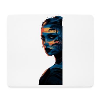 Hiking girl - wandern Frau Mädchen - Mousepad (Querformat) - Weiß - Vorne