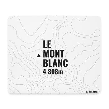 Mont Blanc und Konturen - Mousepad (Querformat) - Weiß - Vorne
