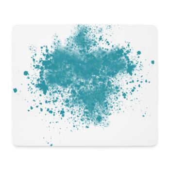 Farbspritzer in blau - Mousepad (Querformat) - Weiß - Vorne