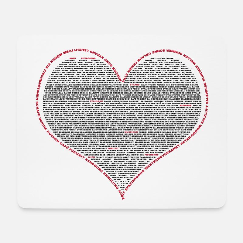 In love with St. Peter-Ording - Mouse Pad (horizontal) - white