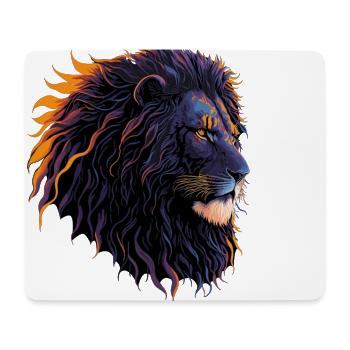 Colorful lion head - Mousepad (Querformat) - Weiß - Vorne