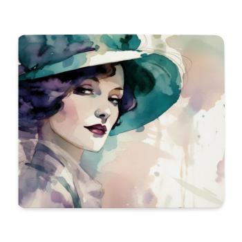1920s Vogue Fashion Girl - Mousepad (Querformat) - Weiß - Vorne