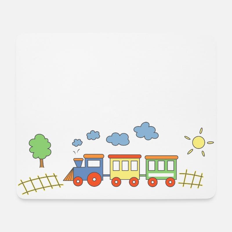 Zug Mit Waggons - Mousepad (Querformat) - Weiß