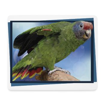 The Red-tailed Parrot - Mouse Pad (horizontal) - white - Front