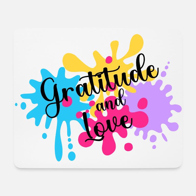 Gratitude and love - Mouse Pad (horizontal) - white