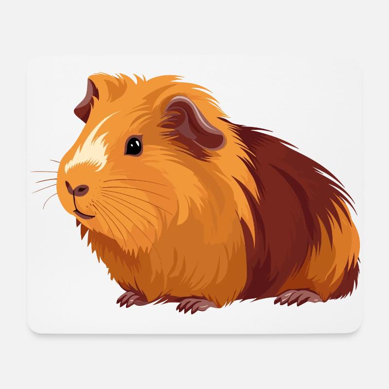 Meerschweinchen - Mousepad (Querformat) - Weiß