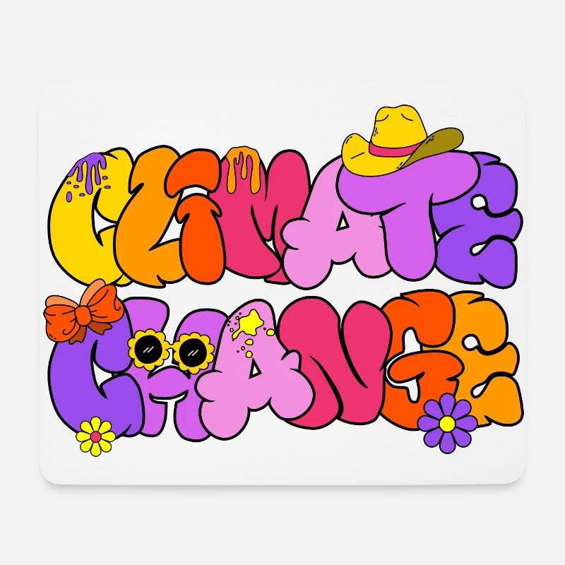 Climate Change, Climate Change - Mouse Pad (horizontal) - white