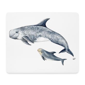 Calderón gray - Grampus dolphin - Dauphin de Risso - Mouse Pad (horizontal) - white - Front