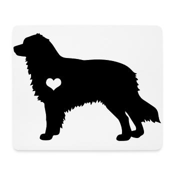 Cadeau de chien australien berger australien - Tapis de souris (format paysage) - blanc - Devant