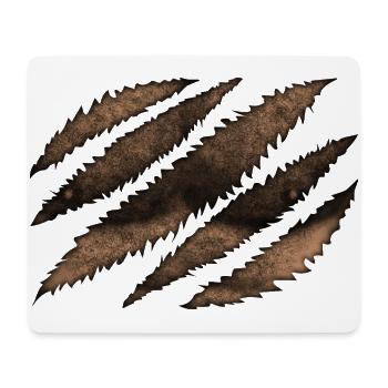Bärentatze - Mousepad (Querformat) - Weiß - Vorne