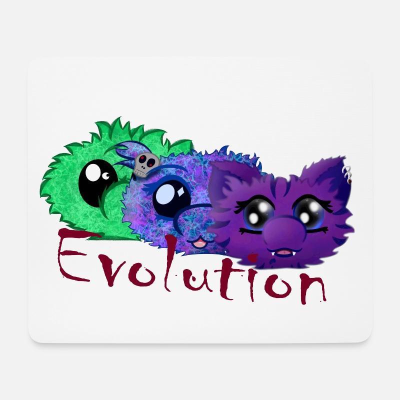 Evolution of nan0 - Mousepad (Querformat) - Weiß