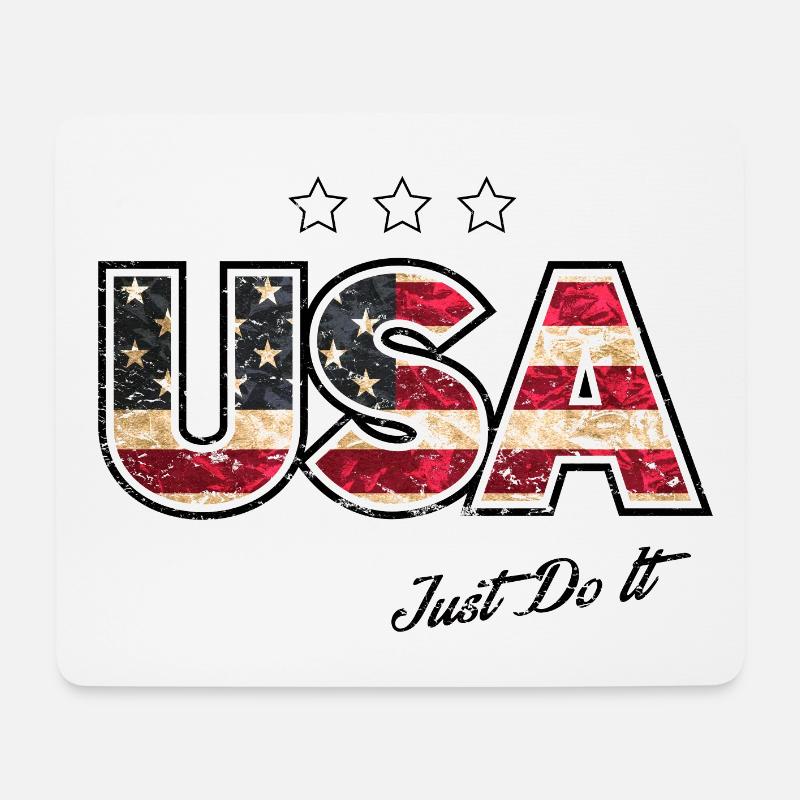 Vereinigte Staaten von Amerika - Mousepad (Querformat) - Weiß