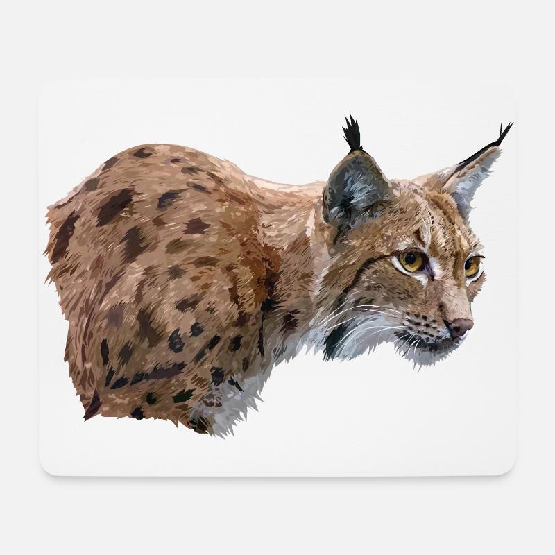 Lynx - Tapis de souris (format paysage) - blanc