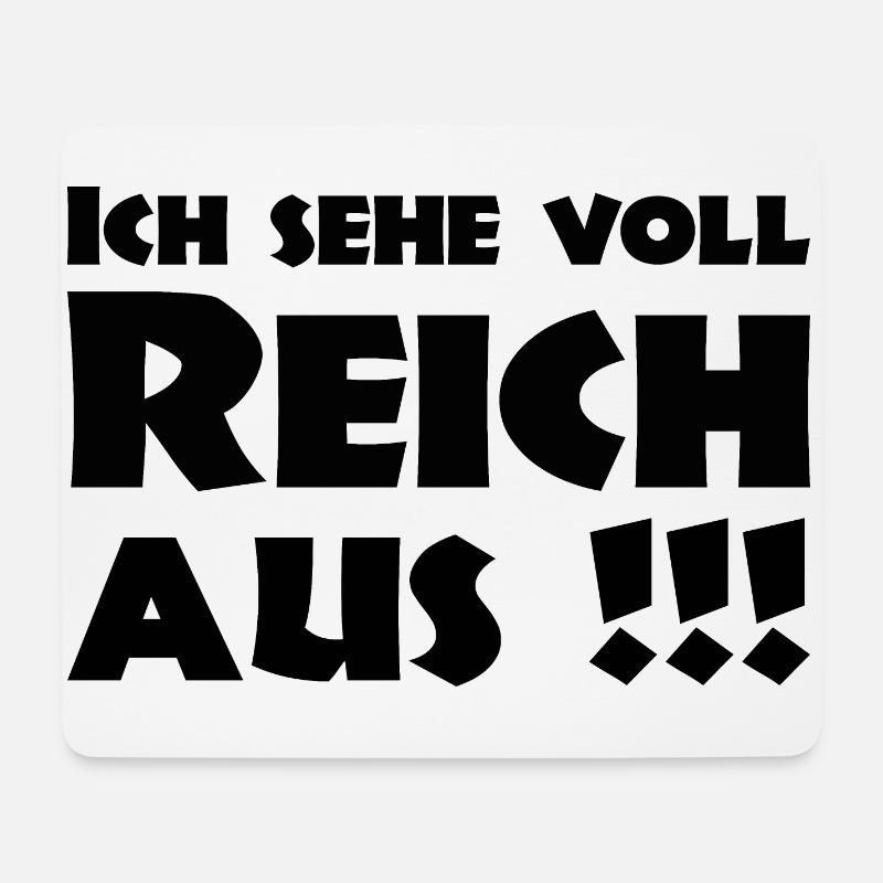 ich sehe voll reich aus - Mousepad (Querformat) - Weiß