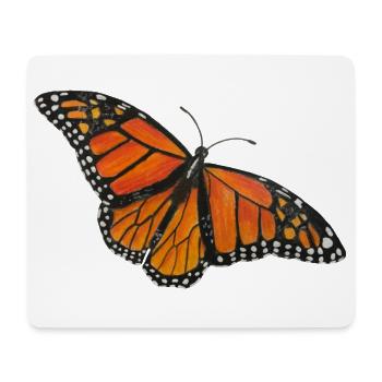 Papillon Monarque Papillon Entomologiste Errant Fold - Tapis de souris (format paysage) - blanc - Devant