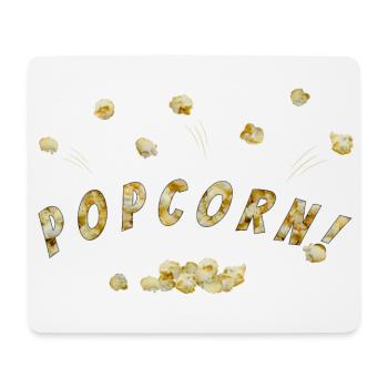 Fliegendes Popcorn - Mousepad (Querformat) - Weiß - Vorne