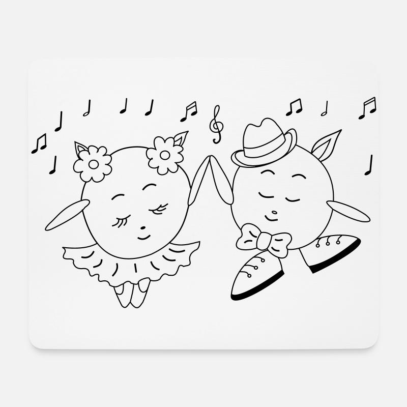 Tuhi Evali dancing - Mouse Pad (horizontal) - white