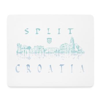 Split Skyline Stadt Kroatien - Mousepad (Querformat) - Weiß - Vorne
