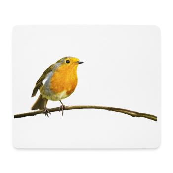 rouge-gorge - Tapis de souris (format paysage) - blanc - Devant