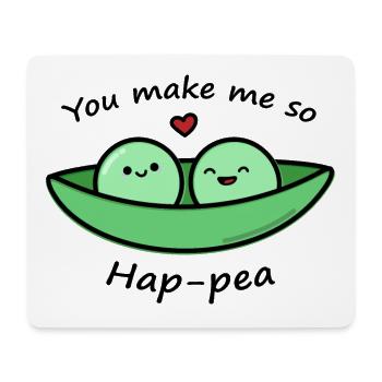Cute pea - Mouse Pad (horizontal) - white - Front