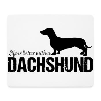 Dackel Dachshund Geschenkidee - Mousepad (Querformat) - Weiß - Vorne