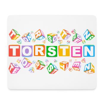 TORSTEN colourful cubes - Mousepad (Querformat) - Weiß - Vorne