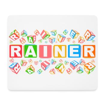 RAINER colourful cubes - Mousepad (Querformat) - Weiß - Vorne