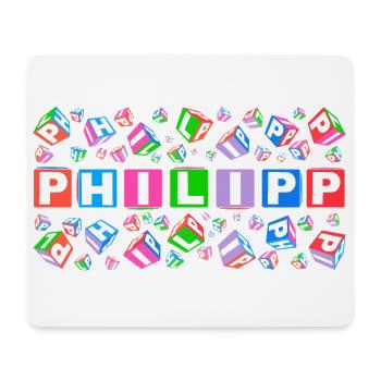 PHILIPP colourful cubes - Mousepad (Querformat) - Weiß - Vorne