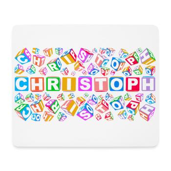 CHRISTOPH colourful cubes - Mousepad (Querformat) - Weiß - Vorne