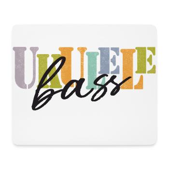 Ukulele Bass bunt und schwarz - Mousepad (Querformat) - Weiß - Vorne