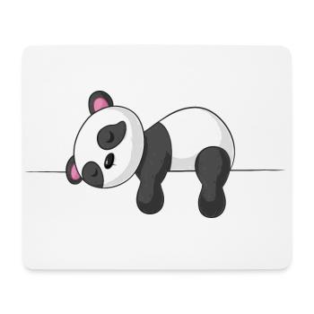 Sleepy cartoon panda - Mouse Pad (horizontal) - white - Front