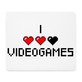 I love videogames - Mousepad (Querformat) - Weiß - Vorne