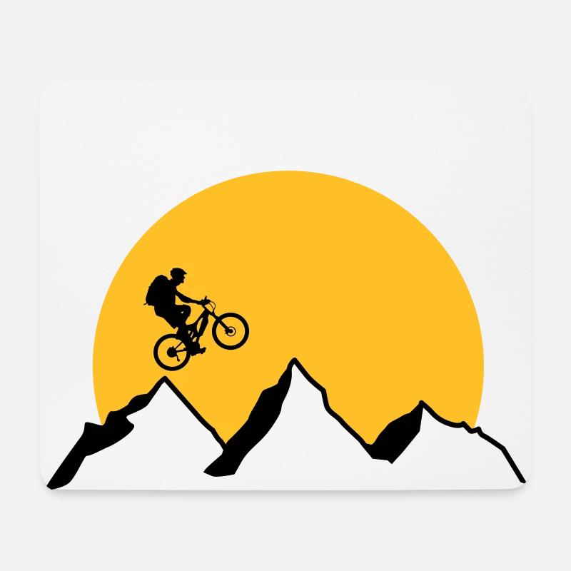 Mountainkiber - Mousepad (Querformat) - Weiß
