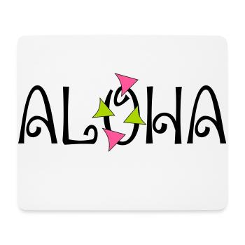 ALOHA - Mousepad (Querformat) - Weiß - Vorne