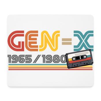 Gen-X 1965 / 1980 Génération X Good Times Retro - Tapis de souris (format paysage) - blanc - Devant