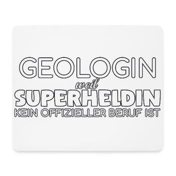 Geologin Superheldin Geologie - Mousepad (Querformat) - Weiß - Vorne