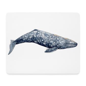 Gray whale - Gray whale - Baleine grise - Mouse Pad (horizontal) - white - Front