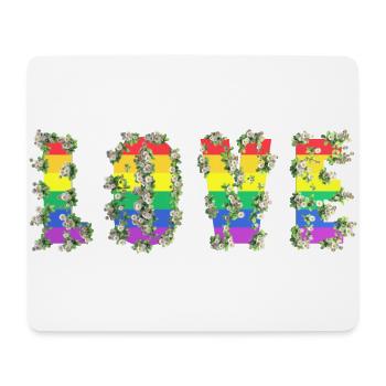 Liebe LGBT-Farben - Mousepad (Querformat) - Weiß - Vorne